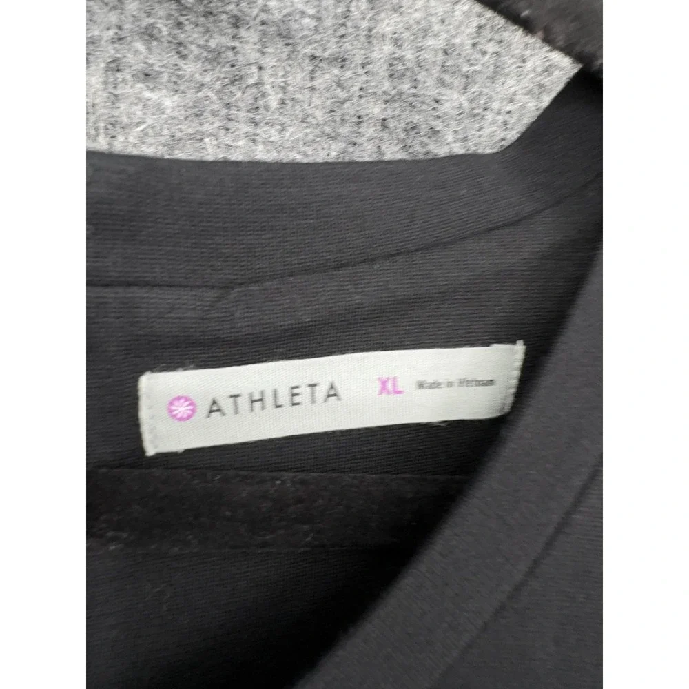 Athleta Ponte Wanderer Dress Womens XL Black Long Sleeve Sheath Zip Pockets